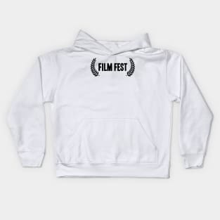 Film Fest Logo (BLACK) Kids Hoodie